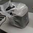 EUHOMY Nugget Ice Maker Countertop with Handle, Ready in 6 Mins, 34lbs Per Day, Removable Top Cover, Auto-Cleaning, Portable Sonic Ice Maker with Basket and Scoop, for Home/Party/RV/Camping (Black)