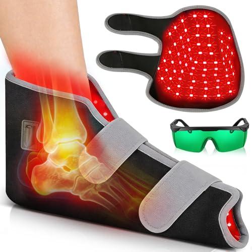 Red Light Therapy for Feet, 99 LED Red & Infrared Light Therapy Shoe Wrap with 660nm & 850nm for Foot Feet Ankle, Up to Foot Size 12
