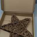 2pcs 12" Natural Rattan Vine Stars Treetop Decoration