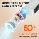 Dog Dryer, Pet Hair Dryer, 110,000 RPM Brushless High-Speed Blower for Dogs and Cats Quiet 1000W Portable Grooming Pet Dryer with Negative Ions & Hanging Strap for Small to Medium Breeds