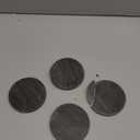 Thirstystone 4 Pack Natural Black Marble Round Coasters with Protective Felt Feet on The Bottom 4" Diameter Elegant Heat Tolerant Easily Wipes Clean