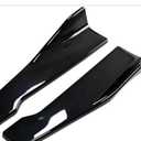 Universal Rear Diffuser Car Spoiler, Rear Bumper Lip Body Spoilers Black Lip Side Skirt Spoiler Splitter Wrap Angle Protector Exterior Decoration Trim Kit Anti-Scratch (Smooth Black 1)