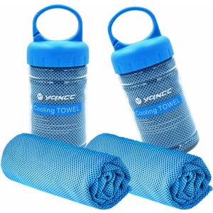 YQXCC 2 Pack Cooling Towel (47"x12") Ice Towel for Neck, Soft Breathable Chilly Towel, Microfiber Cool Towel for Yoga, Golf, Gym, Camping, Running, Workout & More Activities (2 light Blue)