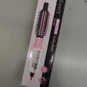 Farery Mini Thermal Brush 3 Temperature Adjustable, 3/4 Inch Travel Curling Iron for Short Hair, Heated Round Brush for Touch ups and Small Curls, Travel Size Curling Wand, Dual Voltage, Pink