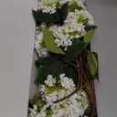 Real Touch Hydrangea Flowers 5 Stems (15 Heads) Artificial, Small Faux Hydrangea Flowers with Stems For Table Decor, Mini Silk Floral Arrangements Bouquet, Hortensias Artificiales, Snowball Viburnum