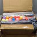 Baby playpen, 79"x71"Baby Playpen with Mat IndoorOutdoor Playpen for Babies and Toddlers with Breathable Play Pen with Ocean Balls Hanging Pocket Basketball Hoop and Football Goal