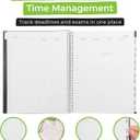 2 x WallDeca Academic Planner 2025-2026, Daily, Weekly & Monthly Planner, July 2025 - June 2026, Student Notes Pages, Twin-Wire Binding Day and Weekly Agenda for School & Work (8.5 x 11-Inches, Black)