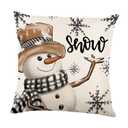 Throw Pillow Cover Decor Creative Soft Cushion Cover for Cafe Farmhouse Sofa, 2 Pcs 