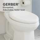 Gerber Elongated Toilet Seat, Standard Close, Heavy-Duty Plastic, White