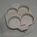 Egg Pan, Egg Frying Pan with Lid Nonstick 4 Cups Pancake Pan Fried Egg Pan for Breakfast, Gas Stove & Induction Compatible (White)