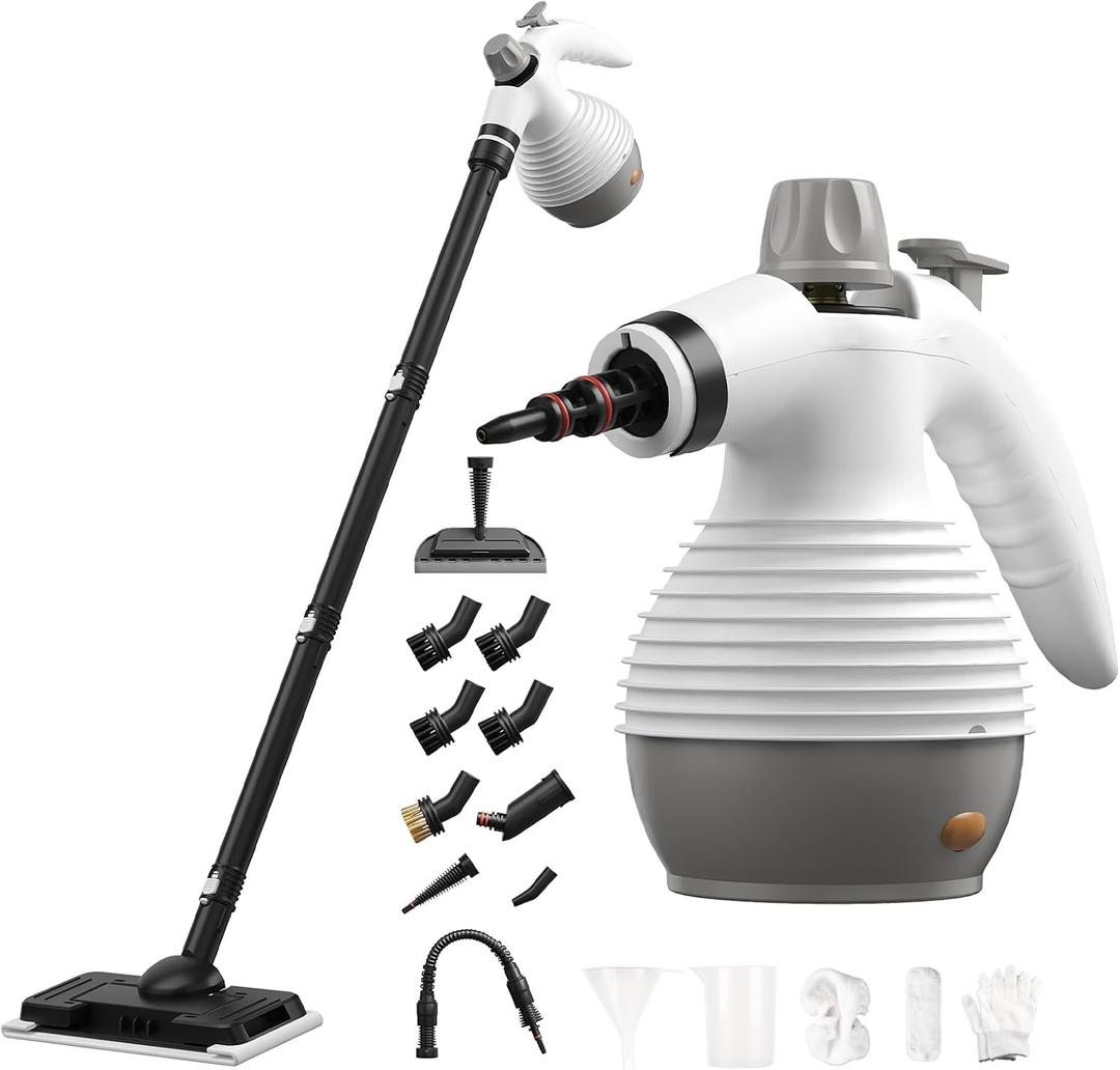 Steam Mop with Detachable Handheld Steamer, Steam Cleaner for Home, 350ml Tank, 230F Powerful Steam Mop Cleaner for Tiles,Grout,Windows,Kitchen,Bath,Floor Cleaning