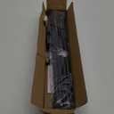 Curtain Rods for windows 32-62 inch, 5/8 inch Decorative Matte Black Splicing Heavy Duty Metal Curtain Rod set with Brackets