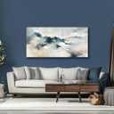 Yuaxker Large Abstract Wall Art Aesthetic Wall Decor Blue and White Artwork Wall Hanging Canvas Painting for Living Room Bedroom Dining Room Office Home Decor 30x60 Inch