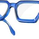 VISOONE Blue Light Blocking Glasses with TR90 Rectangle Frame and Chic Preppy Look for Women Men RIVER