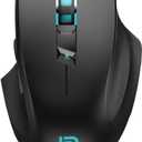 Granvela Noiseless Wireless Mouse,Forter i720 Ergonomic Silent Mouse for Gaming and General Use - 2 Side Buttons - Black