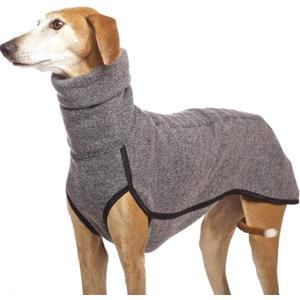 Esobo Fleece Dog Apparel Winter Warm Dog Coat Doggie Turtleneck Cozy Jacket Soft Shirt Vest Stylish Pet Outfits for Small Medium Large Dogs (Grey, Size: Small)