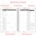 2 x 2026 Planner, Weekly and Monthly Calendar Book Planner, Agenda 2026 from January to December, Academic Planning for School, Offices Supplies, Painted Flowers