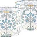 GO&SO Large Lamp Shades Set of 2 Drum Lampshade 16" Top X 16" Bottom X 10" High, Large Floral Lamp Shades for Table Lamps, Floor Lamp Shade Replacement, Modern Lamp Shade- Assembly Required