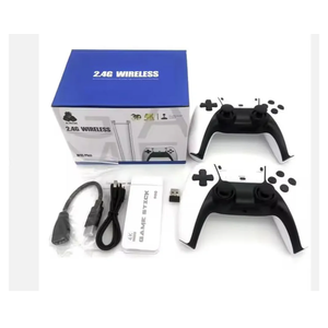 2.4G Wireless Game Controller Set, Dual Gamepad with USB Receiver, White and Black, Classic Game Console Support, 10 Simulator Compatible