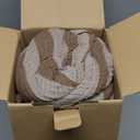 EMME Cotton Muslin King Blanket Bed Layering Bedspread Coverlet Breathable Gauze Soft Lightweight (Striped Brown, 108"x90")