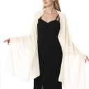 Chiffon Shawls and Wraps for Evening Dresses Women Elegant Soft Scarf Bridal Scarve Wedding Stole, Plus Size