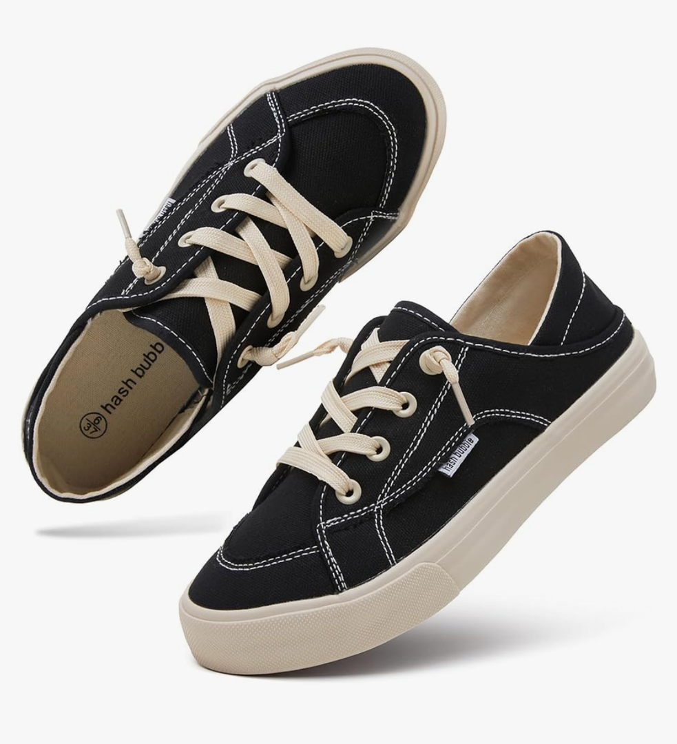 Hash Bubbie Women's Slip on Shoes Canvas Shoes Non Slip Fashion Sneakers for Women Low Top Loafers Size 8(39)