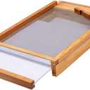 Beehive Screened Bottom Board Dipped in 100% Beeswax,Langstroth 10 Frame Bee Hive Screen Bottom Board with Entrance Reducer for Bee Hive Beekeeping Backyard