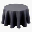 Biscaynebay Textured Fabric Round Tablecloths 70", Dark Grey Water Resistant Washable Table Cloth Circle Folding Table Covers for Dining, Kitchen, Wedding, Parties etc