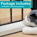Wenqik 6 Pcs Window Sill Protector from Dog Cat Scratching Protection 2 Set Per Set Total Length 33.5'' x 3.25'' Width x 0.16 Thick Clear Pet Against Dog Claw Chewing Slobbering Window Cover Guard