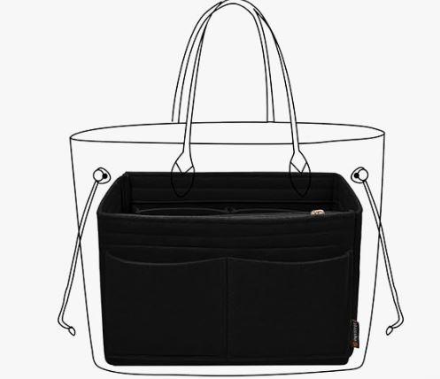 Women's Bag Organizer , Sizes (Medium, Slender Medium, Mini), Black