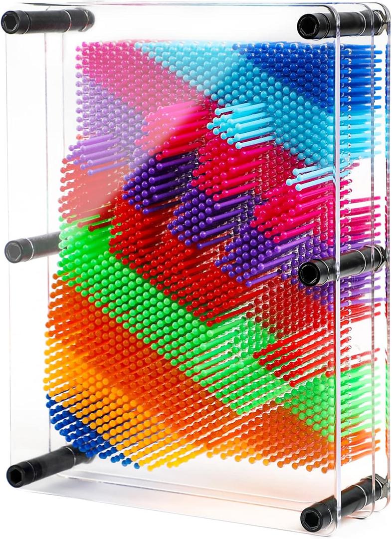 3D Pin Art Sensory Toys for Kids 5-7, Pin Art Board Impression Sensory Toys for Kids with Autism, Autism Gifts for Autistic Children Age 3, 4, 5, 6, 7, 8, 9, 10+ Years Old Boys Girls (Multicolor)