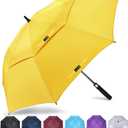 ZOMAKE Automatic Open Extra Large Golf Umbrella 51/54/62/68/72 Inch, Double Canopy Vented Windproof Oversize Stick Umbrellas for Rain