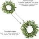 20 '' Green Eucalyptus Wreath for Front Door Artificial Spring Summer Wreath with Large Willow Leaf for Farmhouse Wall Window Outdoor Indoor Wedding Party Home Decor, White Gift Box Included