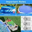 [Patented] Poolside Storage for Above Ground Pool Accessories, Thickened Plastic Pool Basket with 2 Pool Cup Holder, Multifunctional Poolside Holder Fits for Most Frame Pools (1 Pack)