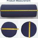 Neck Roll Pillow for Neck Pain Relief - Memory Foam Neck Support Pillow for Bed | Round Neck Pillow for Sleeping, 15.7 * 6 * 6inch ((Navy-Blue)