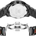 OLEVS Men Watch Blue Gold Analog Quartz Stainless Steel Waterproof Luminous Date Luxury Casual Watch