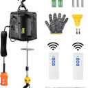 VEVOR 3-in-1 Electric Hoist Winch, 1100lbs 1500W Portable Power Winch Crane, 110V/120V 22.9 ft Lifting Height, 13 ft/min with Manual, Wired and Wireless Remote Control, Overload Protection (Black)