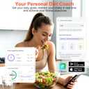 Smart Kitchen Food Scale with Nutritional Calculator, Calorie Fat Carbs Protein Tracker, Free App, Barcode Scan, Food Preload, On-Screen Nutrient Display, Personal Goals, 11 lb / 5 kg