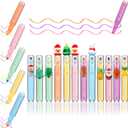 Spiareal 12 Pcs Christmas 3-in-1 Highlighters Pens Bulk Multicolor Xmas Highlighter Marker Christmas Tree Santa Claus Snowman Fluorescent Pens for Holiday Gifts Xmas Stocking Fillers (Novelty Style)