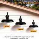 FILIYANO Large Dusk to Dawn Farmhouse Barn Gooseneck Lights, 16 in, 2 Pack | Satin Black, Waterproof, Anti-Rust, Modern Farmhouse Fixtures with Photocell, Oversized Exterior Sconces for Porch, Garage