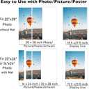 JCJMY 20x28 Picture Frame with 16x24 Mat, Display Photo 16x24 with Mat or 20 x 28 Without Mat, Wall Hanging Large 20 by 28 Poster Frame with Plexiglass, White