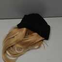 S-noilite Beanie Wig Hat with Hair Attached for Women Knitted Beanie Wig Winter Warm Hat Hair Extentions with 11" Straight Hair Synthetic Hairpiece for Women Girls(18",#18P613 Blonde Highlighted)