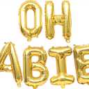 Twins Baby Shower Decorations - Oh Babies Gold Balloon, Oh Babies Banner Garland, Gender Reveal Party Supplies, New Born Baby Shower Decorations