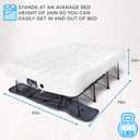 Ivation EZ-Bed (Queen) Inflatable Air Mattress with Frame & Built-in Pump - 3 Min Self Inflate/Deflate - Raised Blow up Bed with Legs, Auto Shut Off, Premium Coil Design, Wheeled Portable Case
