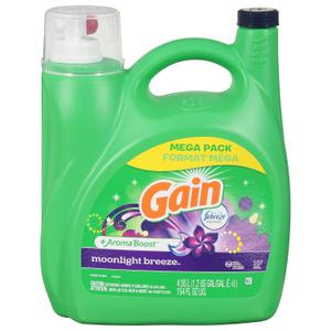 Gain, Detergent + Aroma Boost Moonlight Breeze Mega Pack, 154 Ounce