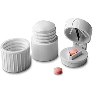 Rehabilitation Advantage 4-in-1 Pill Cutter, Crusher, Storage Container, and Water Cup