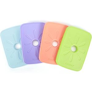 TOURIT Ice Packs for Lunch Boxes/Bags and Coolers, Lunch Box Cooler Ice Packs Reusable, Slim and Long Lasting Cool Pack for Work, Picnic or Camping (01-Multiple-4Pack)