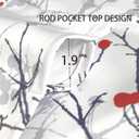 poefun Blackout Curtain Valances for Kitchen Windows - Tree Branches Printed Short Valances for Bedroom/Living Room/Bathroom/Farmhouse/Laundry with Rod Pocket 1 Panel 52 by 18 Inches Long, Grey