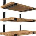 BENEGA Shelf Brackets 12 inch 6pack | 11.25' x 6' x 1.5' | J Bracket | Industrial | Black | Metal | Rustic Iron
