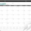 2025-2026 Desk Calendar - Desk Calendar 2025-2026, 22"x17" Desktop Calendar, Jan. 2025 - Jun. 2026, Corner Protectors, Large Ruled Blocks